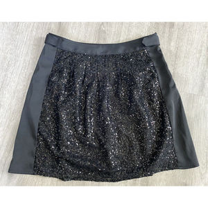 I Heart Ronson Black Sequined Mini Skirt Size 6